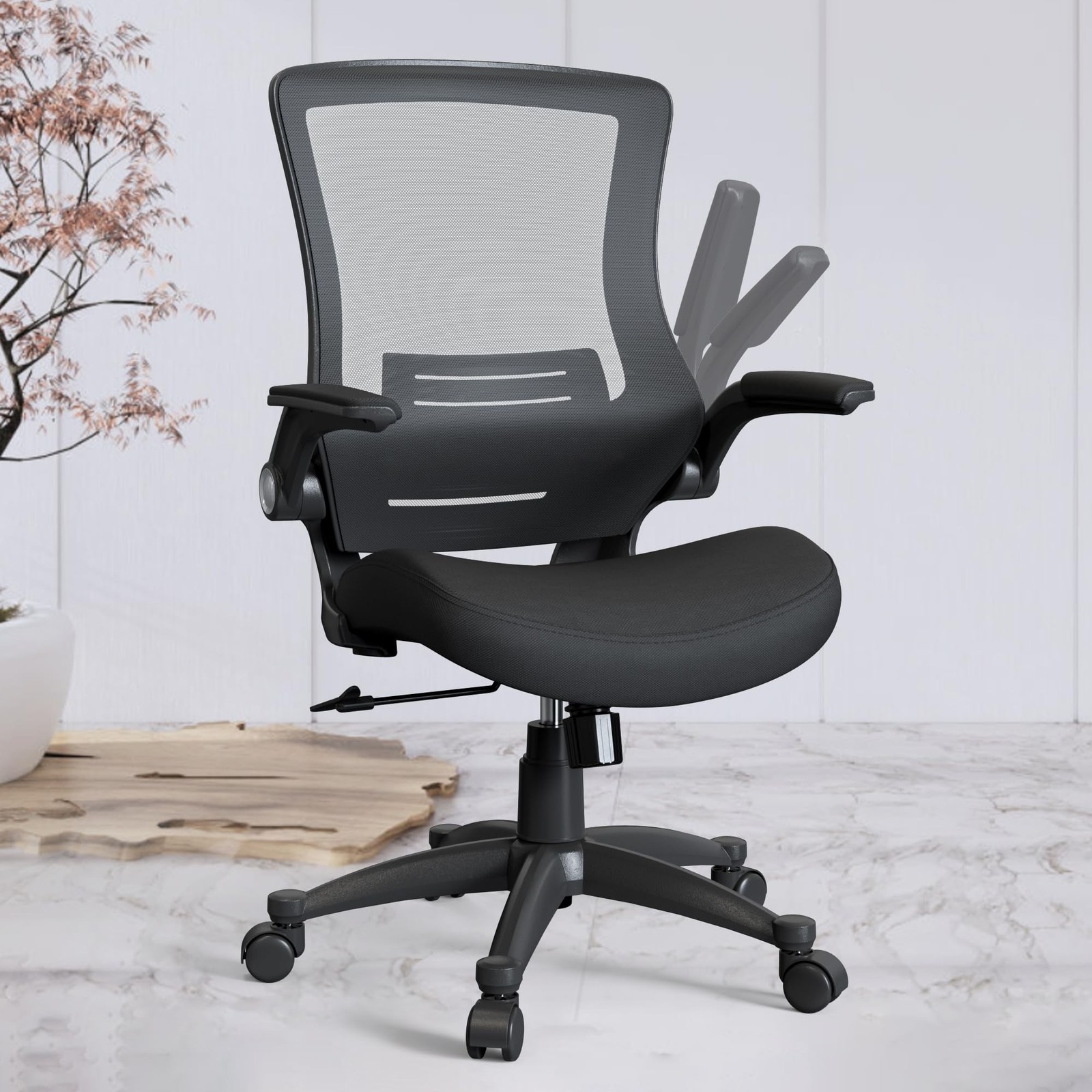 Modern Ergonomic Home Office Desk Task Computer Study Chair Height Adjustable...