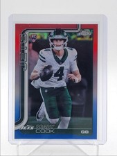 BRADY COOK 2025 TOPPS CHROME ROOKIE RED WHITE BLUE REFRACTOR RC Q6736