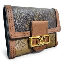 Louis Vuitton Double V Compact Wallet Monogram Brown Leather Mint