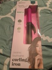 Vivitar Ceramic Tourmaline Curling Iron 1" Barrel Pink Simply Beautiful 400 New