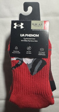 Under Armour UA Phenom Cushioned Crew Socks / New / 3 Pack / Youth SZ, 13.5-4.5