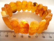 Natural Raw Baltic Amber Bracelet 21gr   Raw / Unpolished Amber