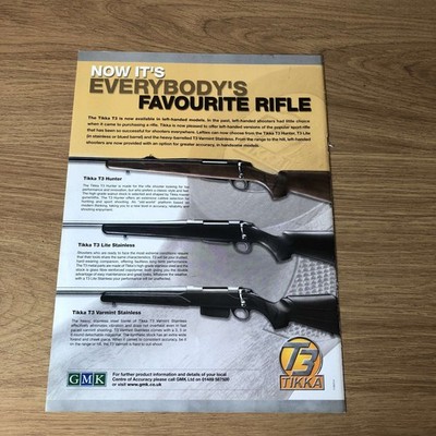 GUNS77 MAGAZINWERBUNG 12X9 TIKKA T3 LITE EDELSTAHL GEWEHR
