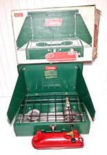 Vintage Coleman Made In USA Wichita Kansas 425E499 Dual Burner Gas Camping Stove