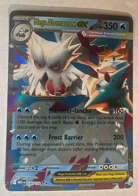 2025 Pokemon Mega Evolution Mega Abomasnow ex #036/132 Double Rare