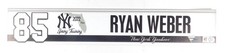 Ryan Weber #85 Spring Training March 27, 2022 Pirates @ Yankees Locker Plate