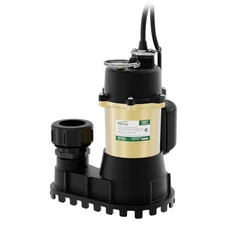 K2 Pumps Submersible Sump Pump 1/3 Hp Cast Iron With Piggyback Tethered Switch
