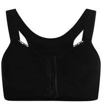 CAREFIX Alice Post Surgery Compression Bra w/Adjustable Straps, Medium Black