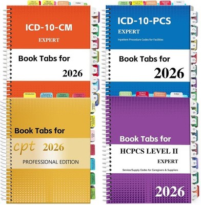 Intuitive Color-Coded Index Tabs for ICD-10 & HCPCS - Upgrade Your Study Tools