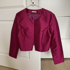 UTA RAASCH Bolero Kurzjacke Jacke Magenta Seide/Wolle festlich Gr.44