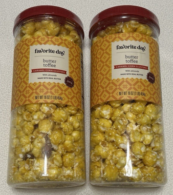 Lot Of 2 New Sealed Favorite Day Butter Toffee Caramel Corn Clusters BB 082726