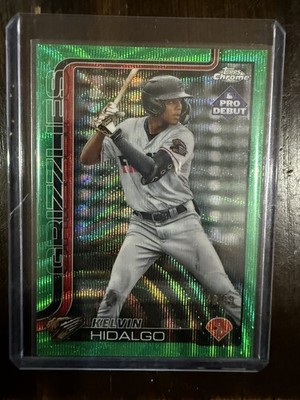2025 Topps Pro Debut Chrome Kelvin Hidalgo Green Refractor 40 /99
