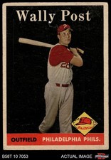 1958 Topps #387 Wally Post Phillies 2 - GOOD