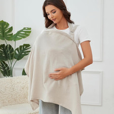 Muslin Nursing Cover for Breastfeeding, Breathable 100 Cotton Privacy Nursing C
