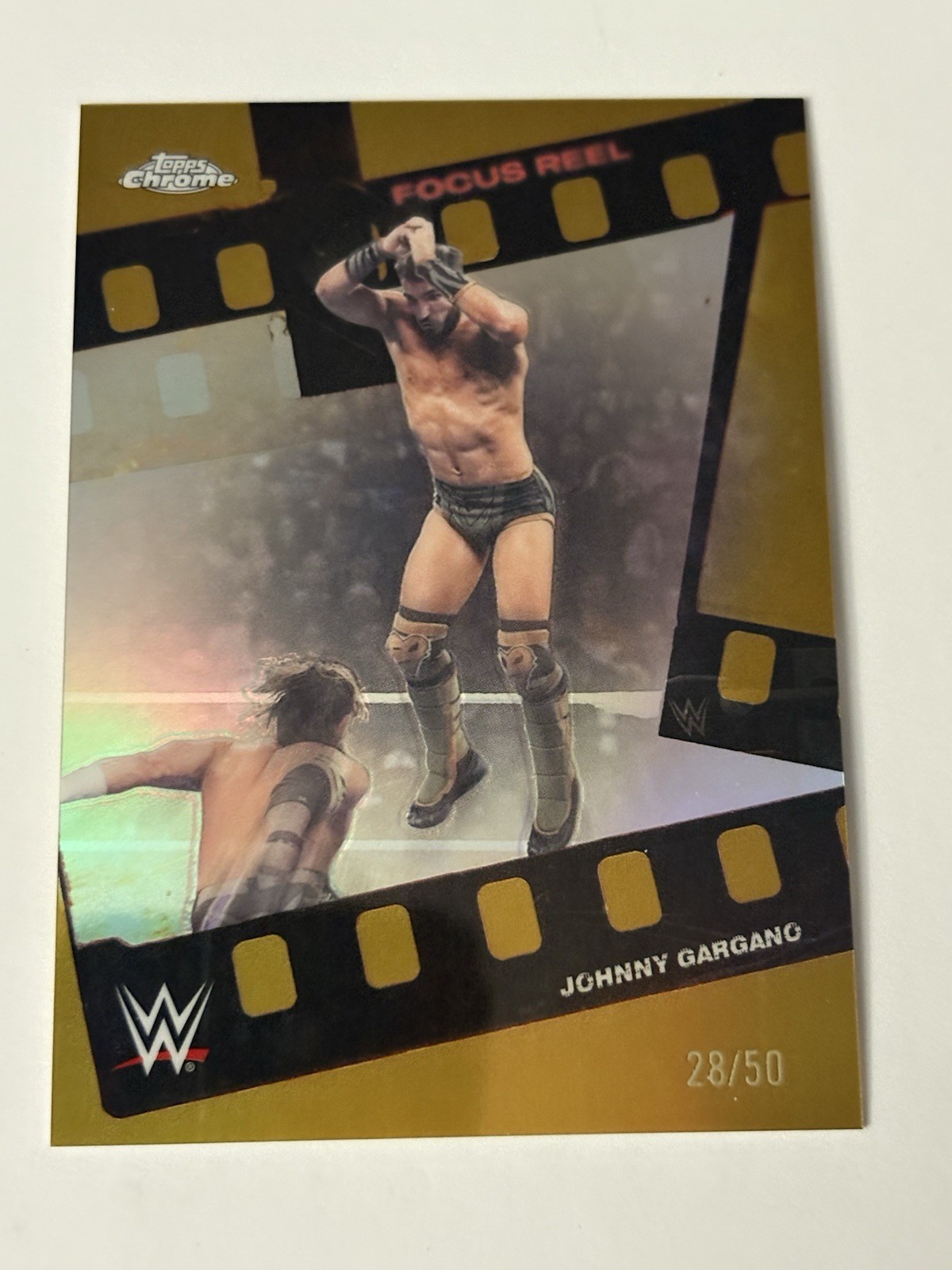 2026 Topps Chrome WWE Focus Reel Johnny Gargano Gold /50 Smackdown