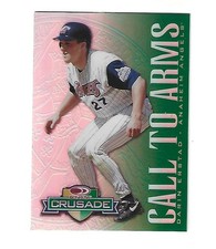 1998 Donruss Crusade Darin Erstad Call to Arms Green 102/250 FREE SHIP