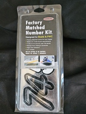 Hardline Factory Matched Number Kit designed for Boats & PWC black NIP