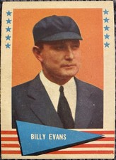 1961 Fleer Baseball Greats Billy Evans #22 (RC)