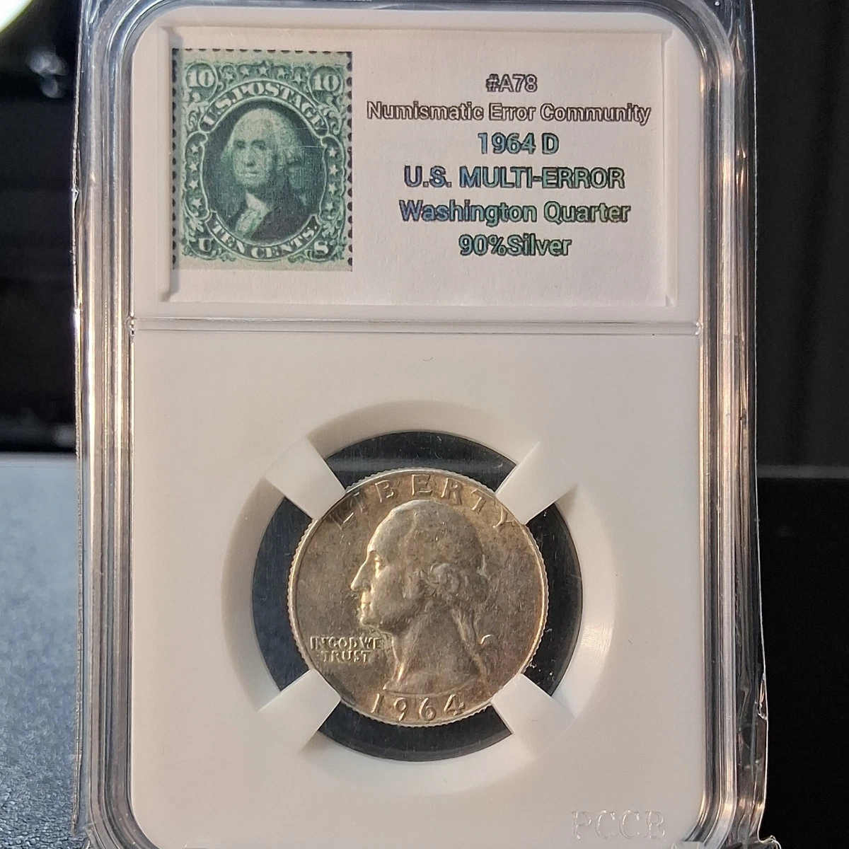 曾流通华盛顿第1964 季度美国硬币错币| eBay