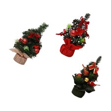 3 Pcs Desktop Ornaments Tree Holiday Table Decor Home Decoration Crafts