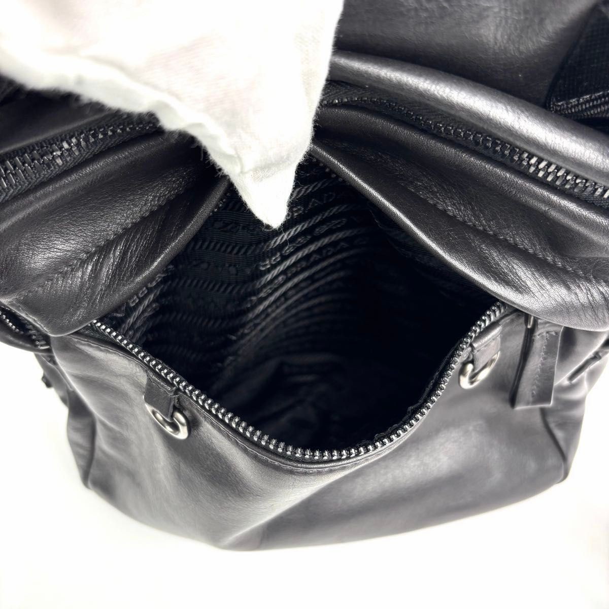 beautiful PRADA triangular logo shoulder bag came… - image 13