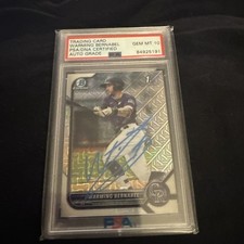 2022 Bowman Chrome #BCP-46 Warming Bernabel Mojo PSA 10 Auto