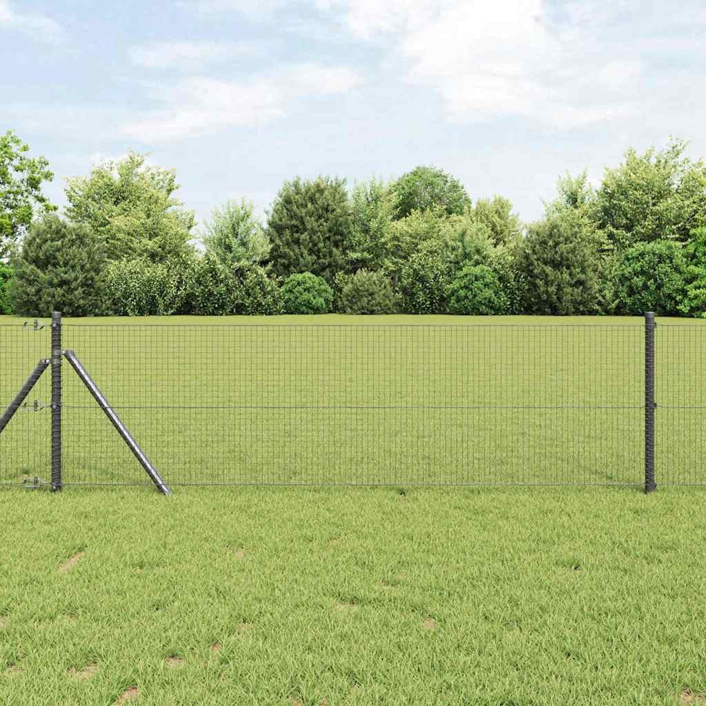 Recinzione Grigia 25m x 0,6m - Maglia Quadrata 19mm Professionale