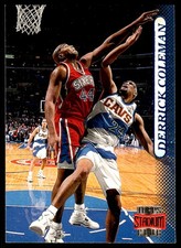 Derrick Coleman 1996-97 Stadium Club #64 76ers NBA READ FREE SHIP AutographDen