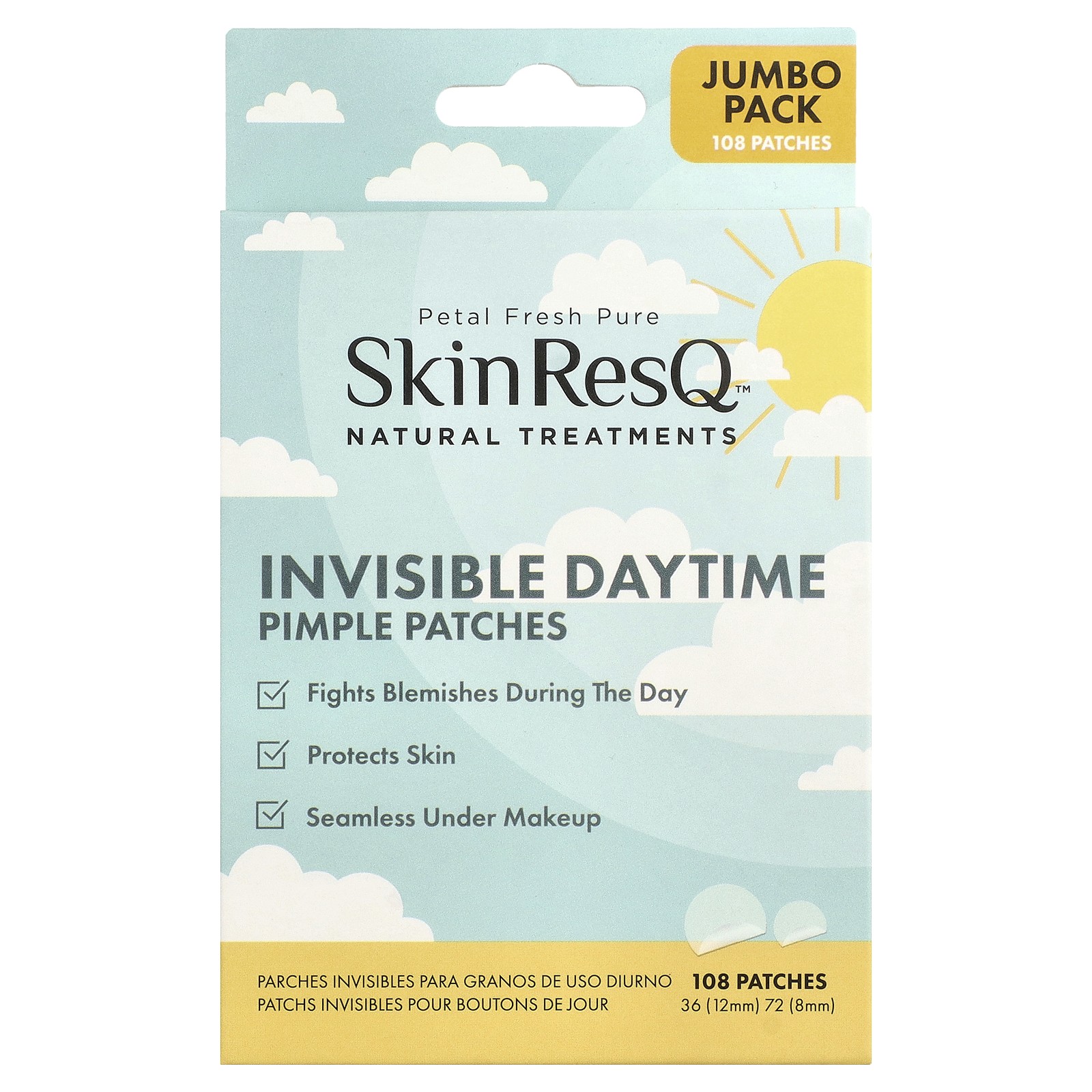 SkinResQ Natural Treatments Invisible Daytime Pimple Patches 108 Patches 2890₽