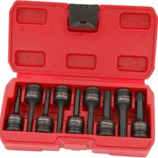 9pc Impact Ribe Bit Socket Set R5 6 7 8 9 10 12 13 14 1/2" Drive Neilsen CT3530
