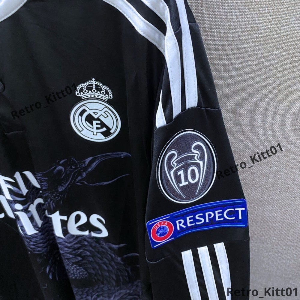 Ronaldo #7 Real Madrid 2014/2015 UCL Long Sleeve Black Jersey
