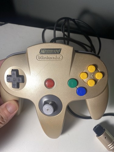 Nintendo 64 Gold NINTENDO POWER 100 Controller N64 Authentic Rare Tested & Works - Zdjęcie 2 z 5