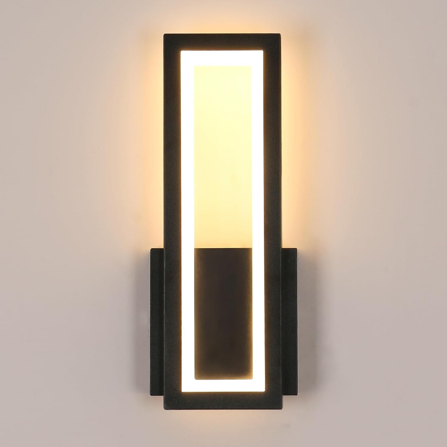 Applique Moderna LED Nera 16W - Lampada da Parete Interno 2000LM