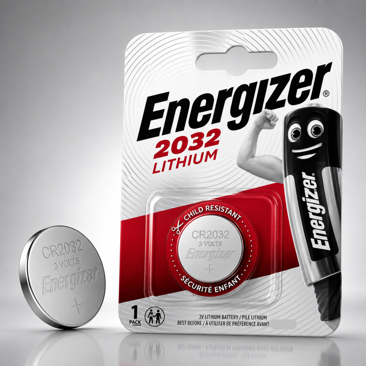 Pile CR2032 Lithium Energizer 3V Pile Bouton Plate - Télécommande - AirTag - Image 3