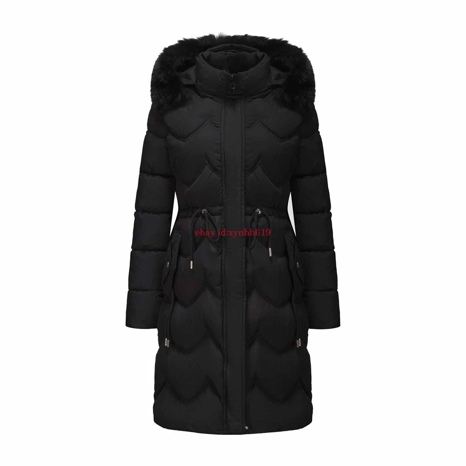 2026 Damen Winter Jacke Stepp Mantel Kapuze Lange Steppjacke Winter parka - Bild 2 von 4