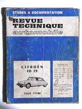 Revue technique Citroen ID 19  R.T.A. en état d'usage