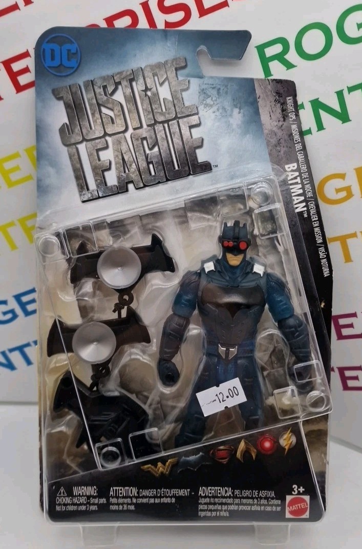 DC Justice League Knight Ops BATMAN Action Figure 2017 Mattel Card Poor