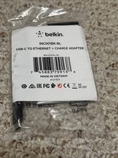 BELKIN INC001BK-BL USB-C to Ethernet  Charge Adapter
