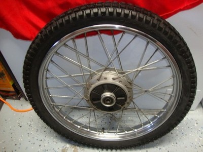 Honda CM 90 Trail 90 CT 90 Rear wheel and used tire, 2.50X17'' 1966-68.