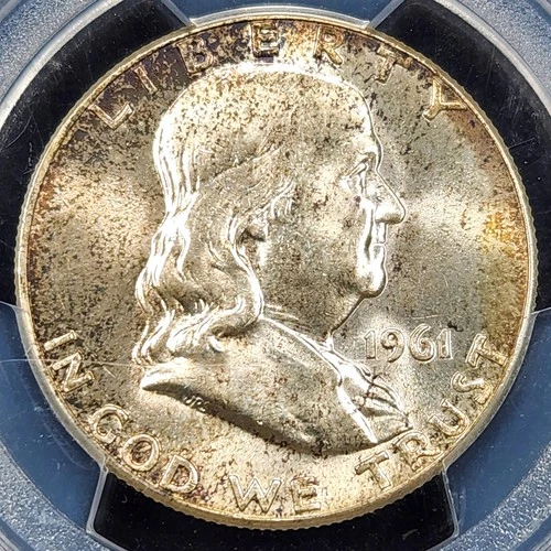 Silver 1961 Franklin 50c Half Dollar | PCGS MS66 Gem BU
