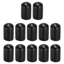 Pool Tip Cover Rubber Cue Protector Billiard Pool Cover 11.5mm & 12Pcs & Black
