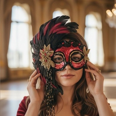 Handmade Designer Masquerade Mask Gypsy Renaissance Wearable Art