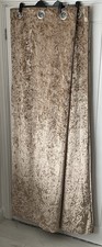 Sundour Crushed Velvet lined champagne Gold Curtains 90” X 72: Drop
