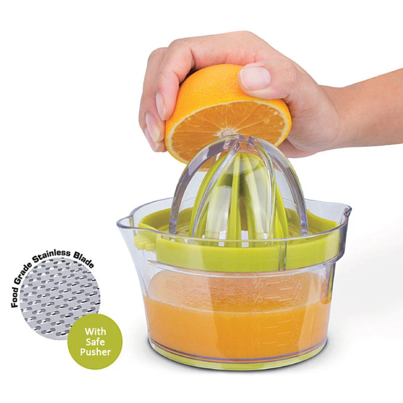 Exprimidor manual de mano cítricos limón naranja con taza medidora incorporada a... Foto 3 de 4