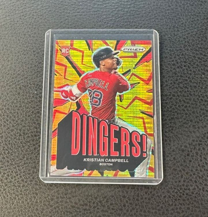 2025 Panini Prizm Kristian Campbell Rookie Dingers! Red Pulsar