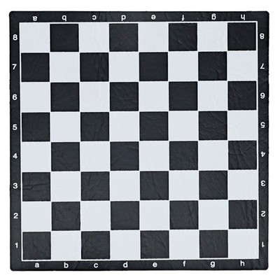 WE Games Roll Up Vinyl Chess Board - Reverse Print Black - 8 in.