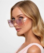 Sunglasses Geometric Shades Women Outfit Beach Sun Protection Big Large Glasses