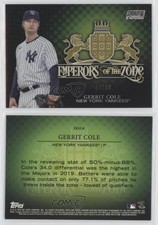 2020 Stadium Club Chrome Emperors of the Zone Gold Refractor /50 Gerrit Cole