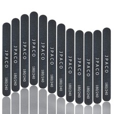 12-Pack Professional Nail Files: Double-Sided 12 Count Pack of 1 , Black