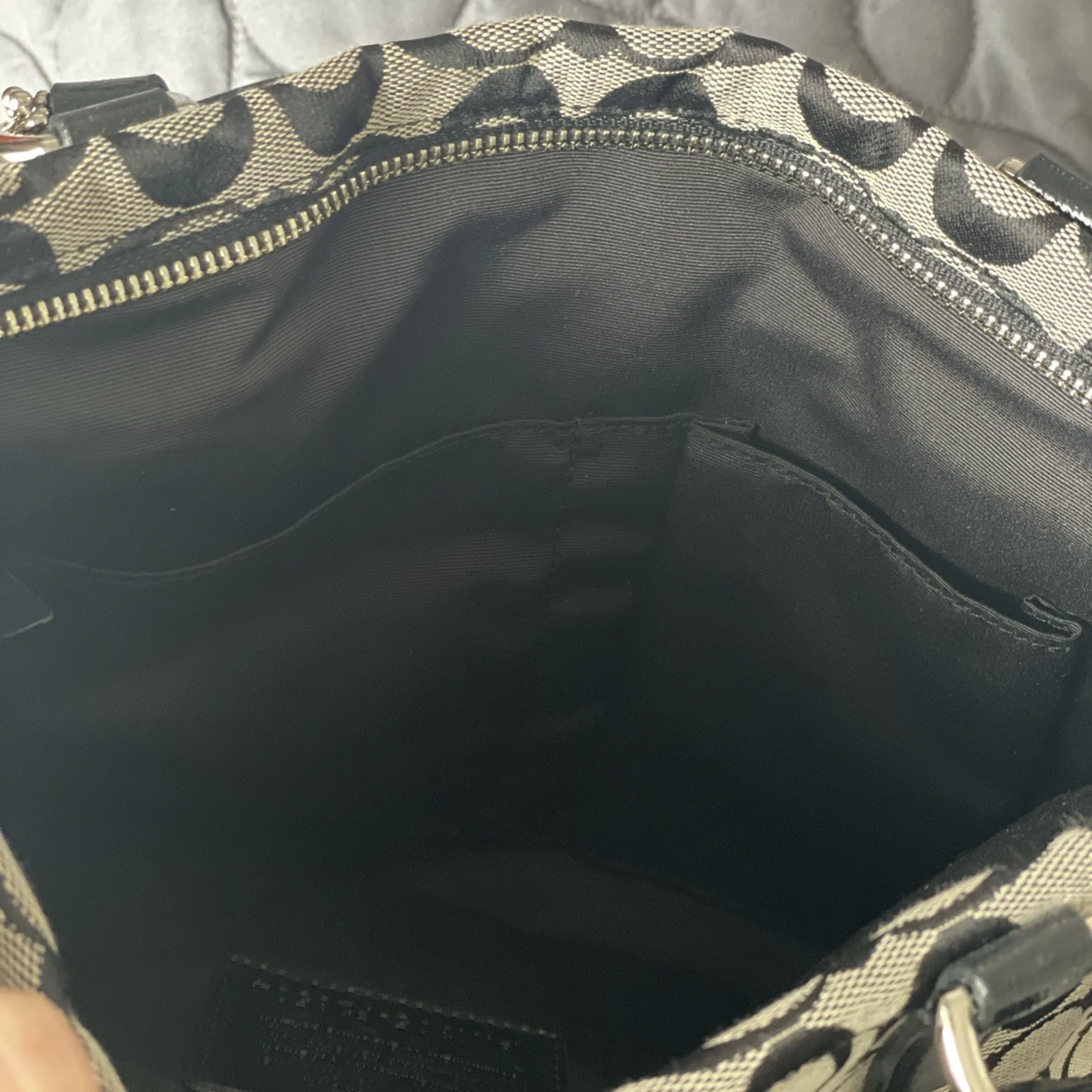 Borsa Coach F28504 nera bianca nuova con etichetta